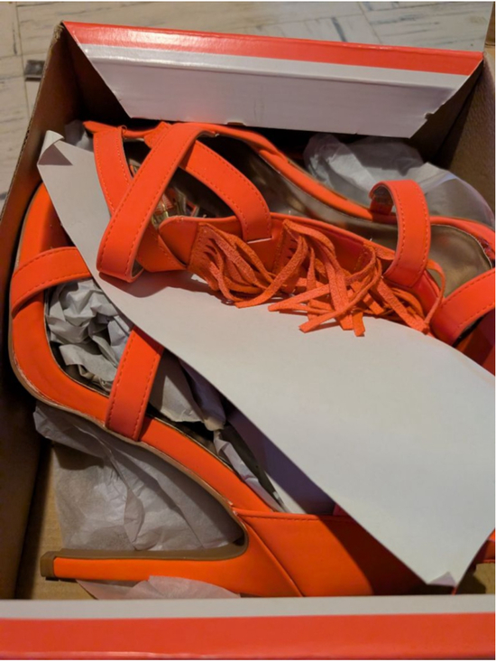 Charlotte Russe Shoes - Orange Stiletto heels strappy sandle